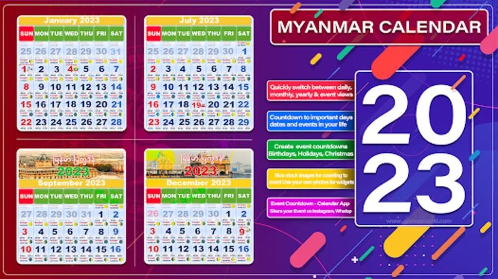 MMCalendar Tech Guide Myanmar